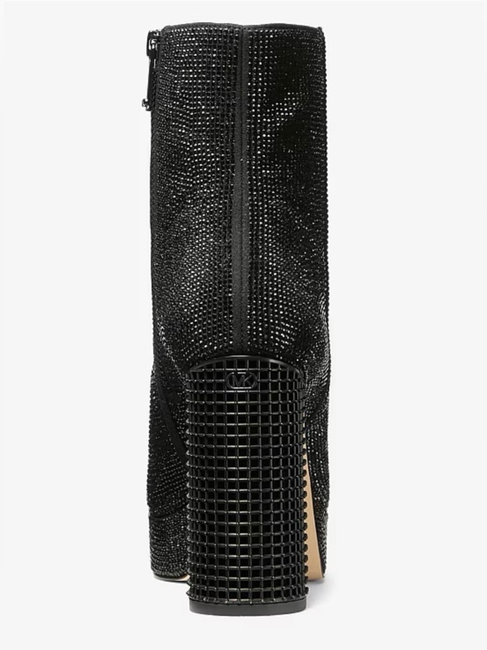 Michael Kors Maxine Black Rhinestone Platform Ankle Boots - Picture 3 of 9